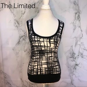 The Limited black/white vest